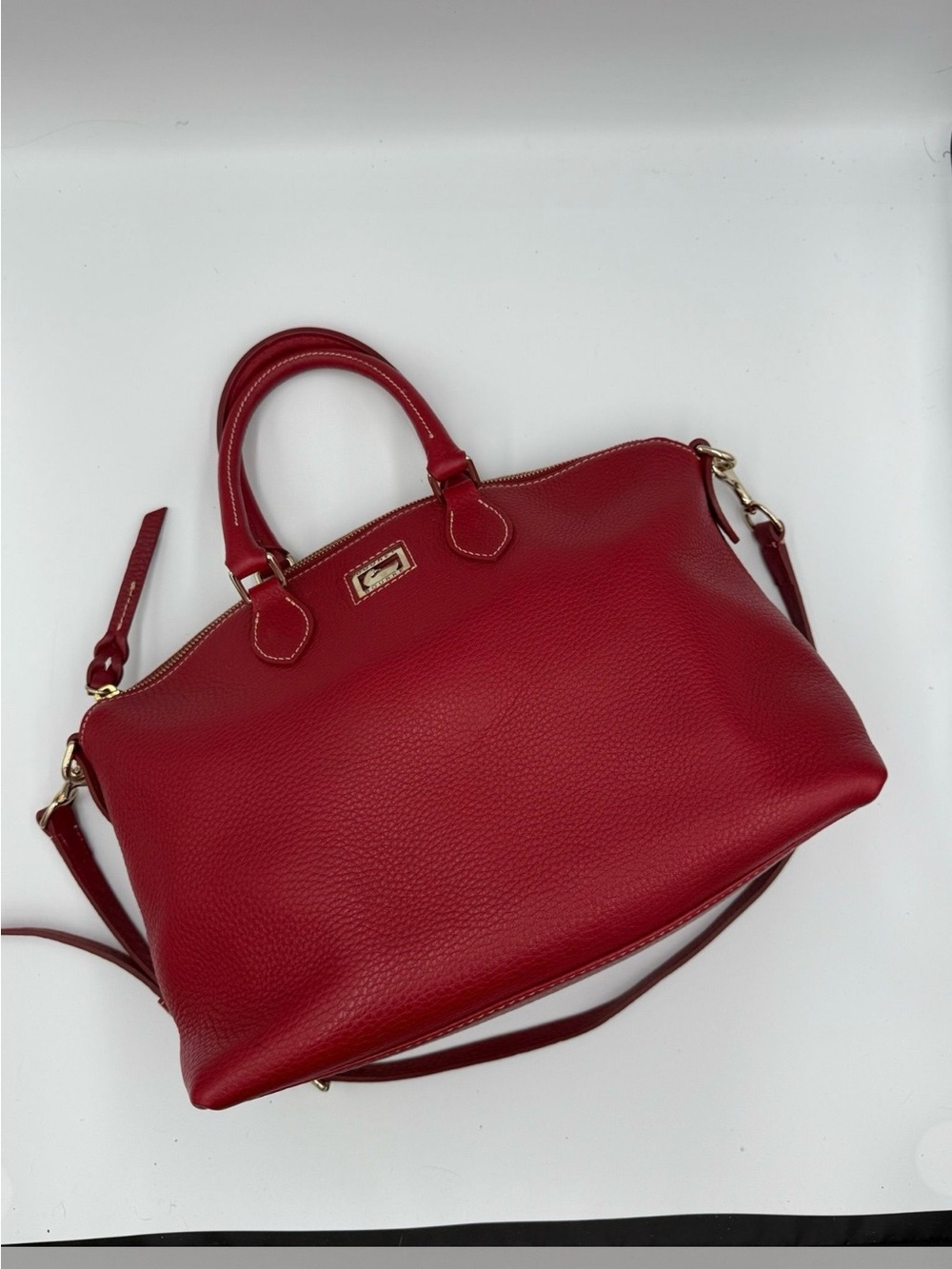 Red Leather Satchel Handbag -Dooney and Bourke satchel